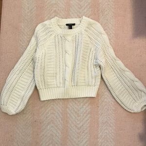 Cable Knit Cropped Sweater